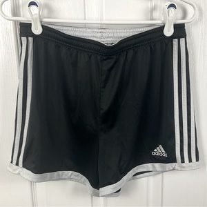 Pre-Owned Adidas Women’s Black and White Climacool Marathon Shorts, Size Medium